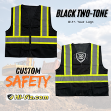 Load image into Gallery viewer, Black Custom Logo Safety Vest Print Bundle
