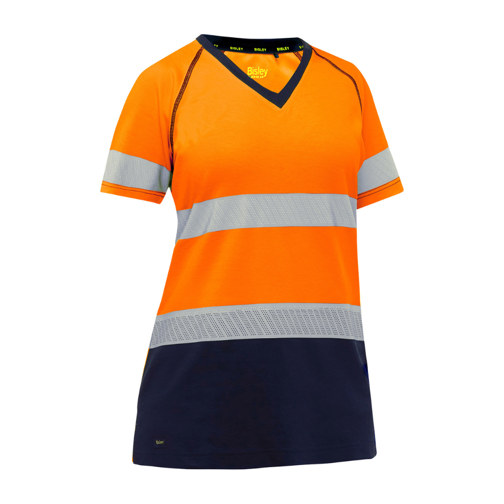 Bisley 312W1118T ANSI Class 2 Women's Short Sleeve Shirt | Hi-Viz.com