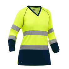 Load image into Gallery viewer, Bisley 313W6118T - Safety Green Hi-Viz Long Sleeve Shirt | Front View
