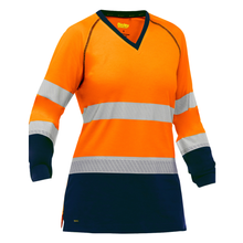 Load image into Gallery viewer, Bisley 313W6118T - Safety Orange Hi-Viz Long Sleeve Shirt | Front View
