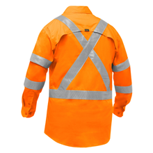 Load image into Gallery viewer, Bisley 313W6490X Safety Orange ANSI Type R Class 3 and CSA Z96 X-Back Women's Long Sleeve Work Shirt with X-Airflow™ | Back View
