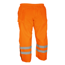 Load image into Gallery viewer, Bisley 318U6373T Safety Orange ANSI 107 Class E Hi Vis Waterproof Pants | Back View
