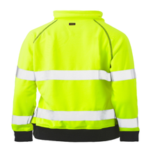 Load image into Gallery viewer, Bisley 323W6818T Safety Green ANSI Type R Class 2 Women's Contoured Fleece Pullover Sweatshirt | Back View
