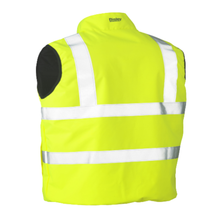 Load image into Gallery viewer, Bisley 332M0330H Safety Green ANSI Type R Class 2 Reversible Puffer Vest | Back View
