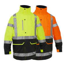 Load image into Gallery viewer, Bisley 333M6375H ANSI Type R Class 3 Ripstop 5-in-1 Jacket with Class 2 Zip-Out Inner Jacket | Mian View
