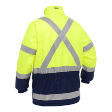 Load image into Gallery viewer, Bisley 343M6450X - Safety Green High Visibility Jacket | Back View
