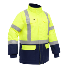 Load image into Gallery viewer, Bisley 343M6450X - Safety Green High Visibility Jacket | Front View
