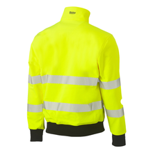 Load image into Gallery viewer, Bisley ANSI 333M6350H Safety Green Type R Class 3 Reversible Puffer Jacket | Back View
