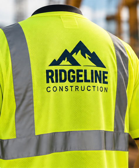 Custom printed high visibility safety apparel