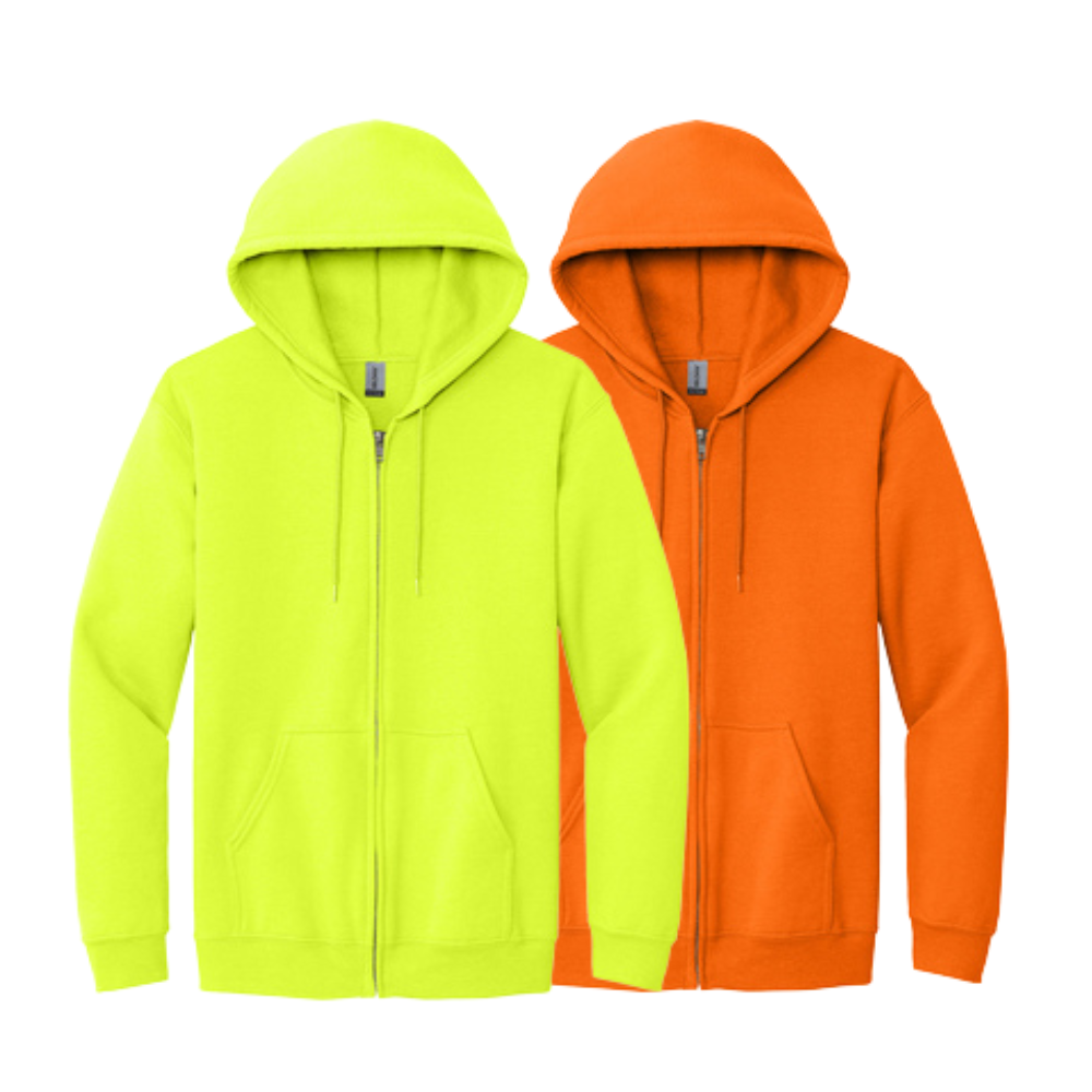 Safety green gildan hoodie sale
