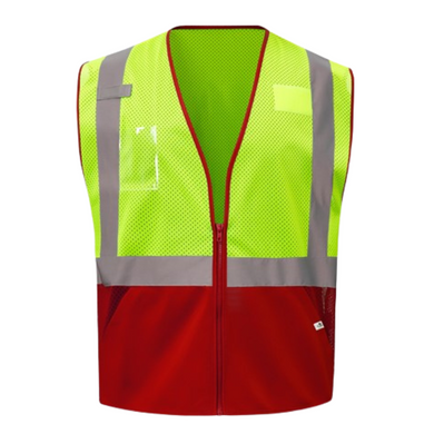 GSS 1014 - Red Safety Vest | Front View