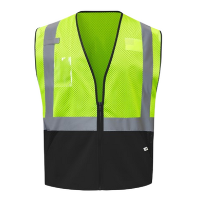 GSS 1015 - Black Safety Vest | Front View