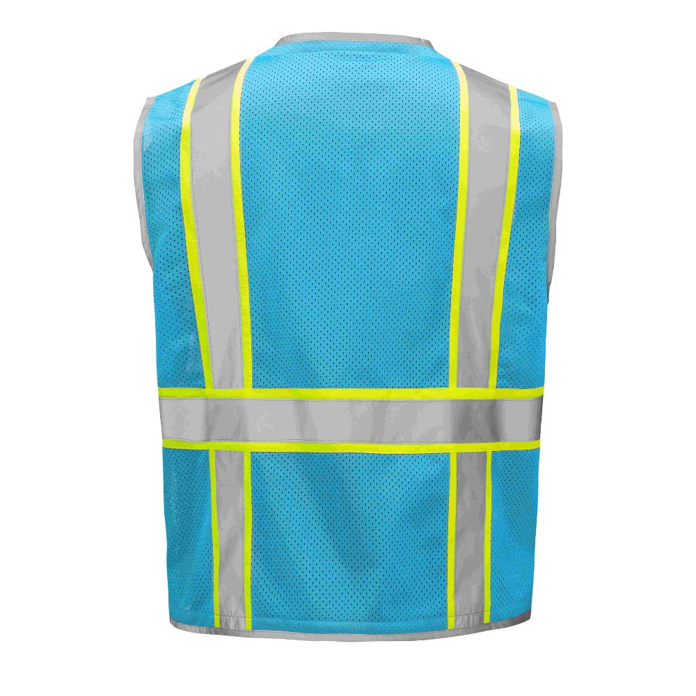 GSS 1722 Sky Blue Hype-Lite Heavy-Duty Vest | Hi-Viz.com GSS 1722 Sky Blue Hype-Lite Heavy-Duty Vest | Hi-Viz.com