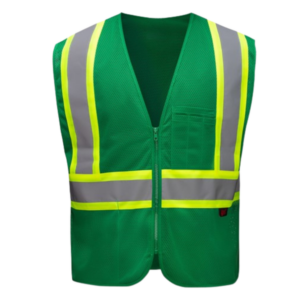 【極美品】シーエフシーエル ベスト FACADE VENTS VEST グリーン GSS 3138 Forest Green Enhanced Visibility Safety Vest | Hi-Viz.com