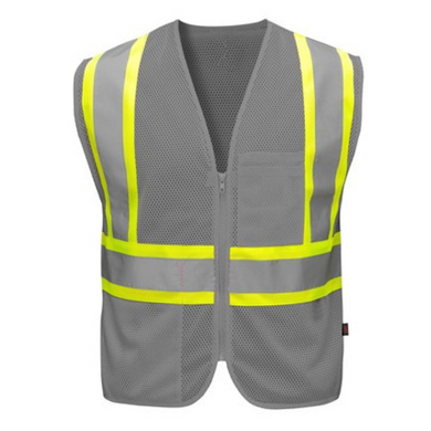 GSS 3143 - Grey Enhanced Visibility Safety Vest | Front View