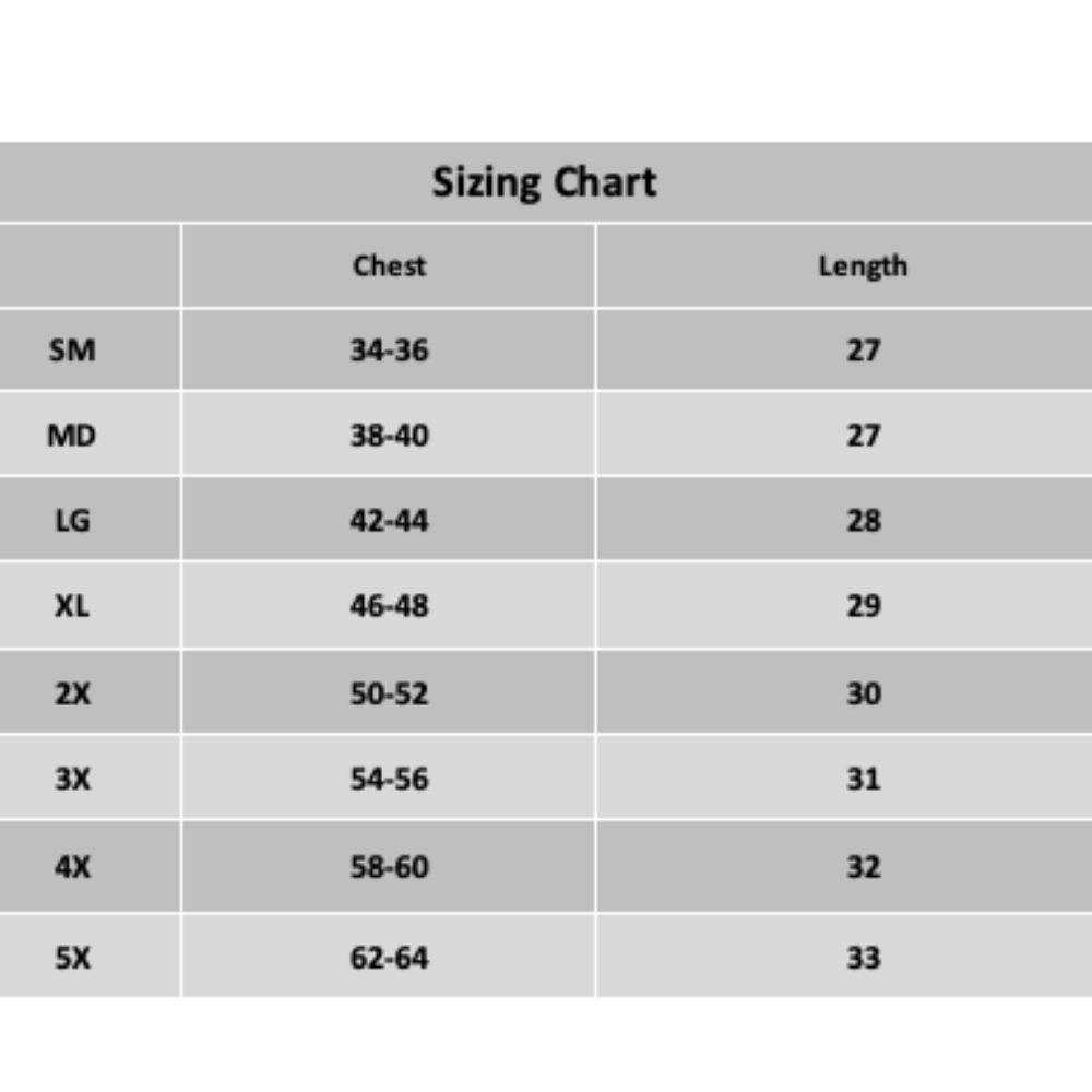 Forlest Size Chart GSS 5136 Forest Green Non-ANSI Long Sleeve Shirt | Hi-Viz.com