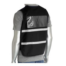 Load image into Gallery viewer, PIP 300-1502 - Black Safety Vest | Back View
