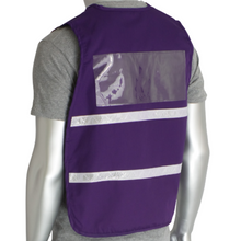Load image into Gallery viewer, PIP 300-2501 - Purple Safety Vest | Back View

