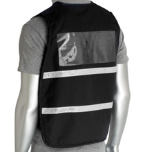Load image into Gallery viewer, PIP 300-2502 - Black Safety Vest | Back View
