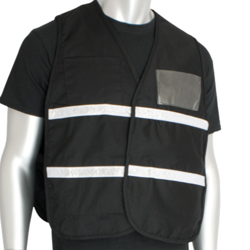 PIP 300-2502 - Black Safety Vest | Front View