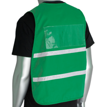 Load image into Gallery viewer, PIP 300-2505 - Green Safety Vest | Back View
