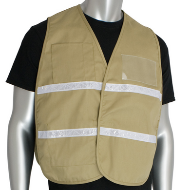 PIP 300-2506 - Brown Safety Vest | Front View
