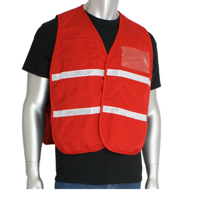 PIP 300-2508 - Red Safety Vest | Front View