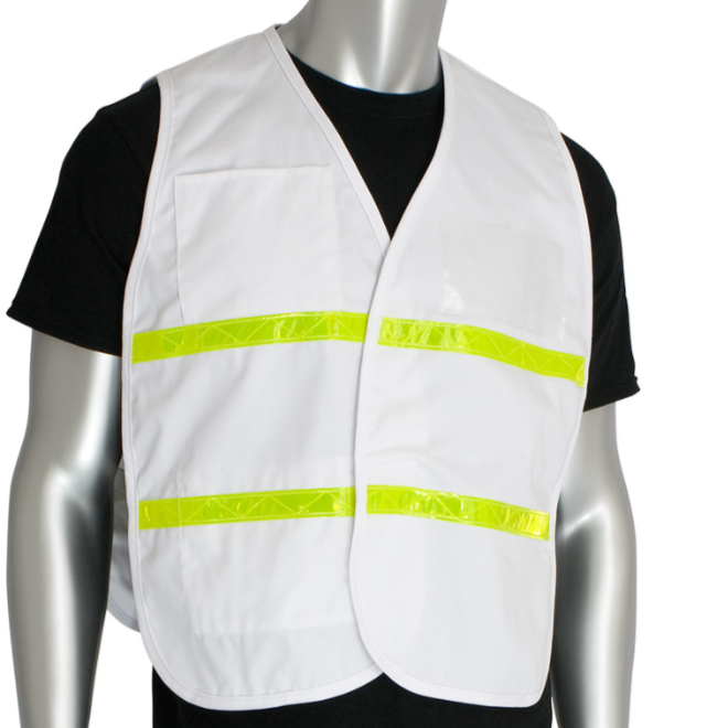 PIP 300-2511 - White Safety Vest | Front View