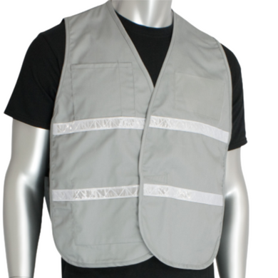 PIP 300-2515 - Gray Safety Vest | Front View