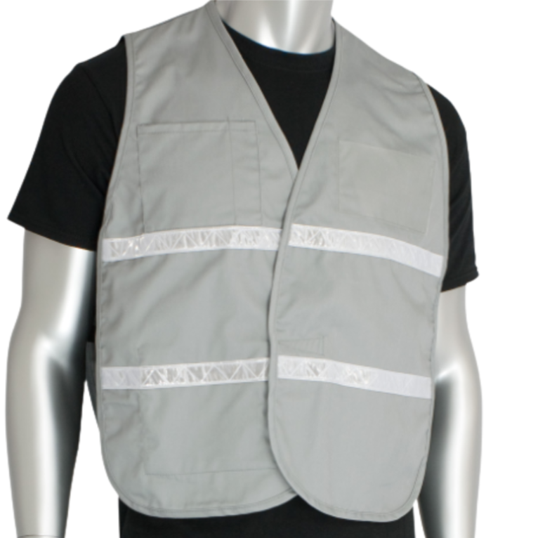 PIP 300-2515 - Gray Safety Vest | Front View