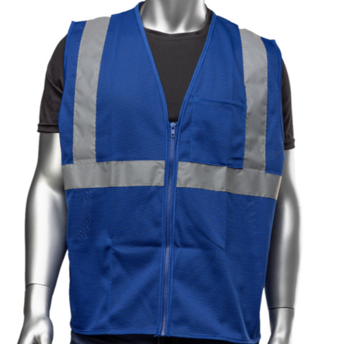 PIP 301-0702Z - Blue Safety Vest | Front View