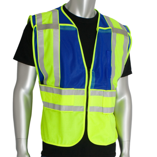 PIP 302-PSV-BLU-NL - Blue Safety Vest | Front View
