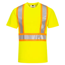 Load image into Gallery viewer, Portwest CA110 Safety Green High Visibility Shirt | Front View
