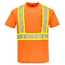 Load image into Gallery viewer, Portwest CA112 Safety Orange High Visibility Shirt | Front View
