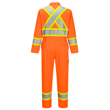 Load image into Gallery viewer, Portwest CA999 Safety Orange Hi-Viz Coverall | Back View
