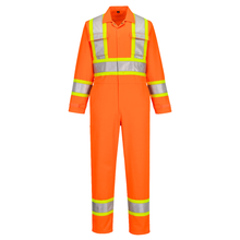 Load image into Gallery viewer, Portwest CA999 Safety Orange Hi-Viz Coverall | Front View
