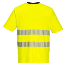 Load image into Gallery viewer, Portwest DX413 Safety GreenDX4   High Visibility Shirt | Back View
