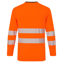 Load image into Gallery viewer, Portwest DX416 Safety Orange Hi-Viz Long Seeve Shirt | Back View
