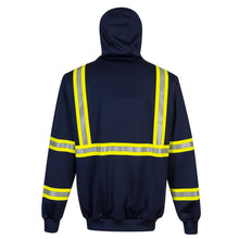 Load image into Gallery viewer, Portwest F130 Navy Blue High Visibility Jacket | Back View
