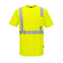 Load image into Gallery viewer, Portwest L041 Safety Green High Visibilty Shirt | Front View
