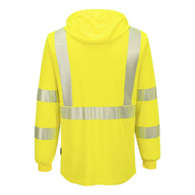 Load image into Gallery viewer, Portwest L042 Safety Green Hi-Vis Long Sleeve Shirt | Back View
