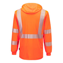 Load image into Gallery viewer, Portwest L042 Safety Orange Hi-Vis Long Sleeve Shirt | Back View
