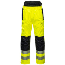 Load image into Gallery viewer, Portwest PW3 - Safety Green - High Visibility Rain Pants | Front View
