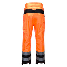 Load image into Gallery viewer, Portwest PW3 - Safety Orange - High Visibility Rain Pants | Back View
