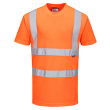 Load image into Gallery viewer, Portwest RT23 Safety Orange Hi-Viz Short Sleeve Shirt | Front View
