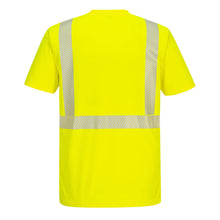 Load image into Gallery viewer, Portwest S194 Safety Green Hi-Vis Long Sleeve Shirt | Back View
