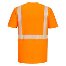 Load image into Gallery viewer, Portwest S194 Safety Orange Hi-Vis Long Sleeve Shirt | Back View
