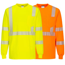 Load image into Gallery viewer, Portwest S195 Hi-Viz Long Sleeve Shirts | Main View
