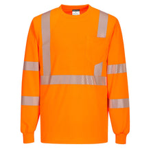 Load image into Gallery viewer, Portwest S195 Safety Orange Hi-Viz Long Sleeve Shirt | Front View
