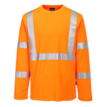 Load image into Gallery viewer, Portwest S199 Safety Orange Hi-Viz Long Sleeve Shirts | Front View
